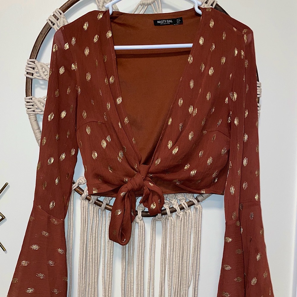 Nasty Gal Flare Sleeve Top